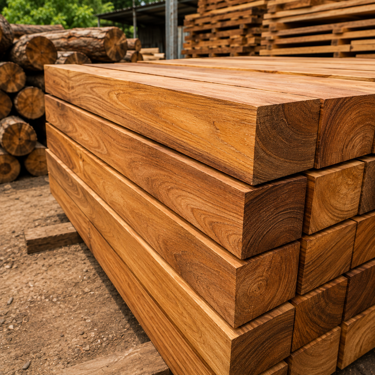 Teak Wood Logs Sawn Timber